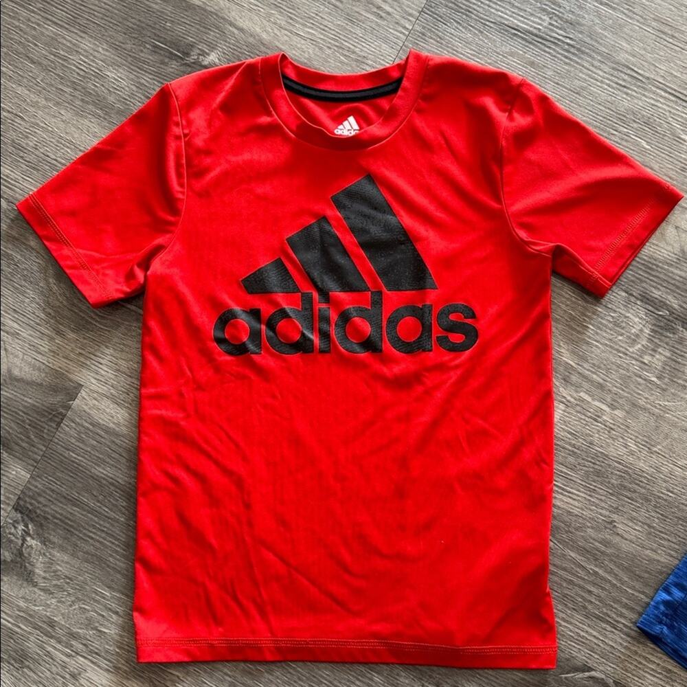 Adidas Red Short Sleeve Shirt and Under Armour blue Shirt Boys Size 7 - Picture 6 of 9
